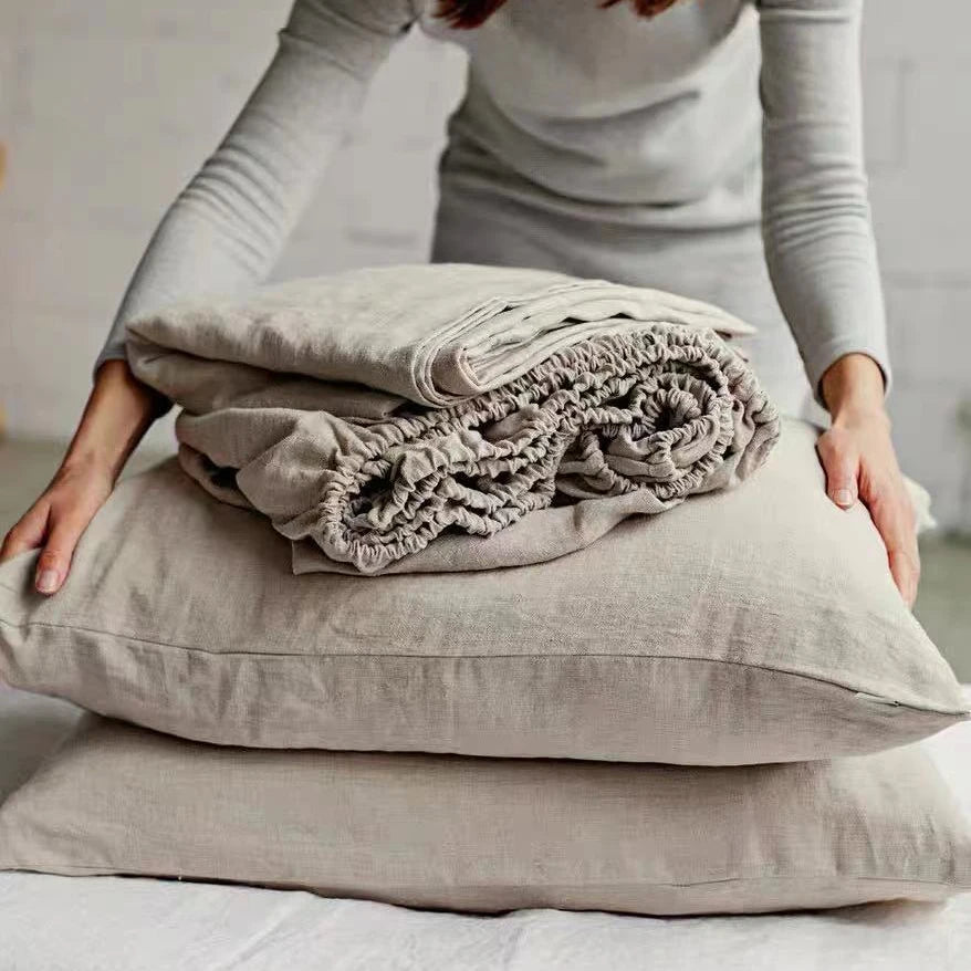 The Fitted Sheet Set - 100% French Flax Linen